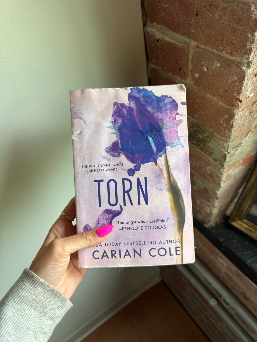 Torn by Carian Cole — Purple Floral Paperback